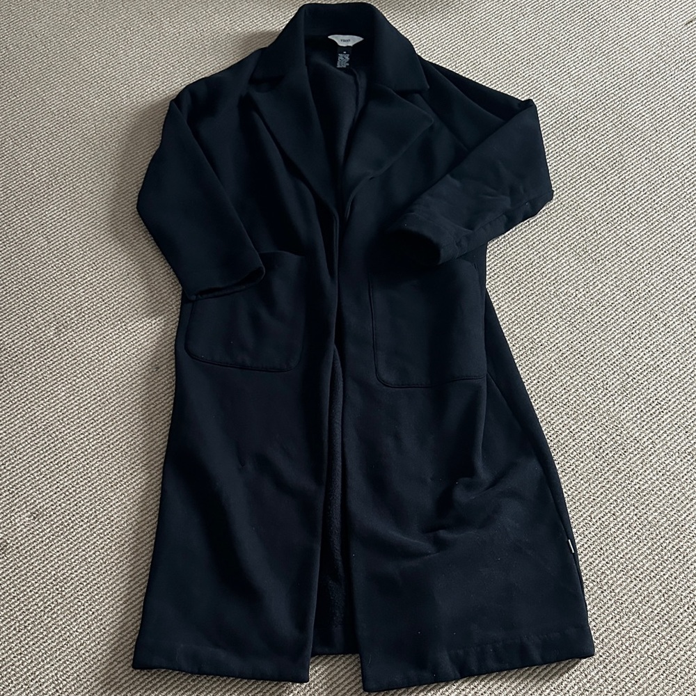 Vuori womens Black Long maxi sweatshirt coat xs